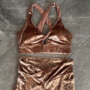Fabletics Velvet Bra and Leggings Set
